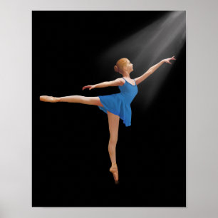 Póster Ballerina em posição árabe