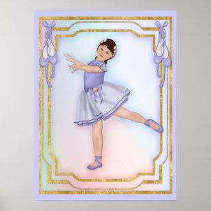Póster Ballerina Girl Dancing