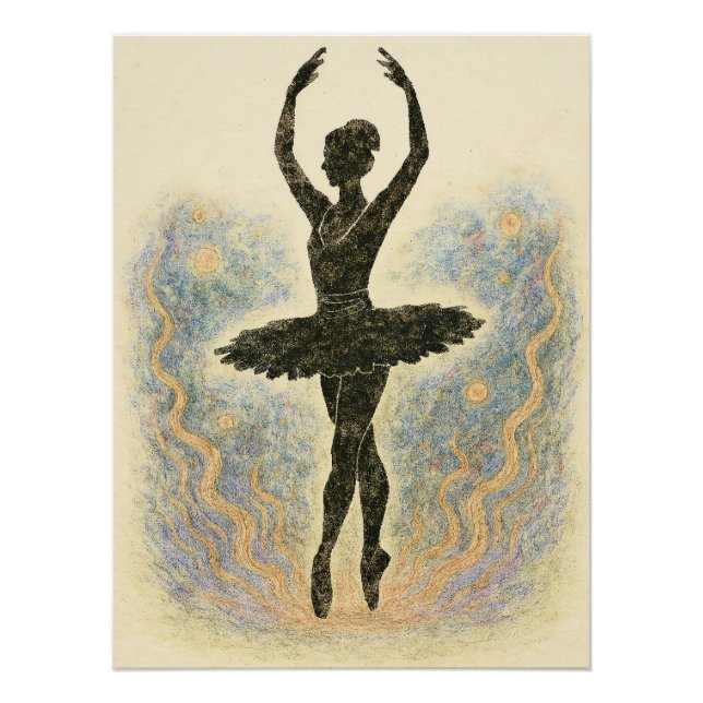 Póster Ballerina in Graziöser Anmut - Sanfte Farben (Frente)