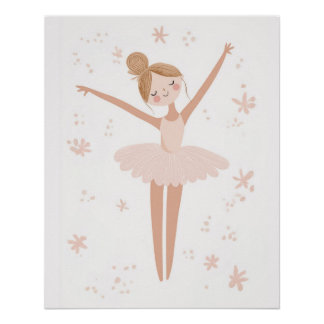Póster Ballerina Poster para Sala de Reprodução para Meni
