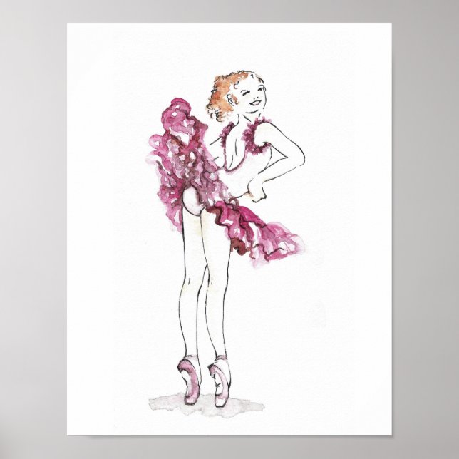 Poster Ballerina rosa (Frente)