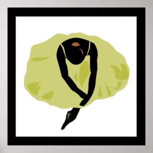 Poster Ballerina silhouette