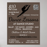 Ballerina Silhouette, Anúncio de lição de dança