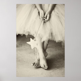 Poster Ballerina Toes (preto e branco)