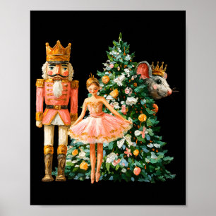 Poster Ballet Retro Quebra-Nozes Nk Vibes De Natal Xmas M
