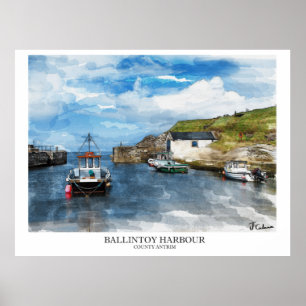 Póster Ballintoy Harbour, Irlanda Norte