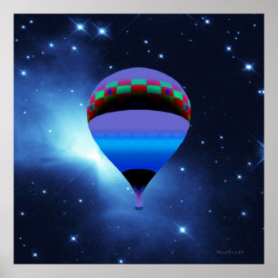 Poster Ballooning com estrelas