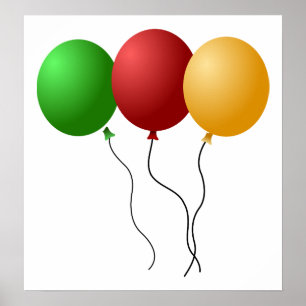 Póster balões-305058 balões decoração de festa três