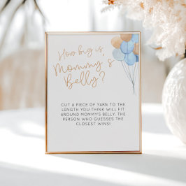 Poster Balões Azuis Qual O Tamanho Do Sinal De Mamãe