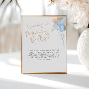 Poster Balões Azuis Qual O Tamanho Do Sinal De Mamãe