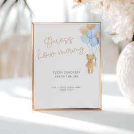 Poster Balões Azuis Sugem Quantos