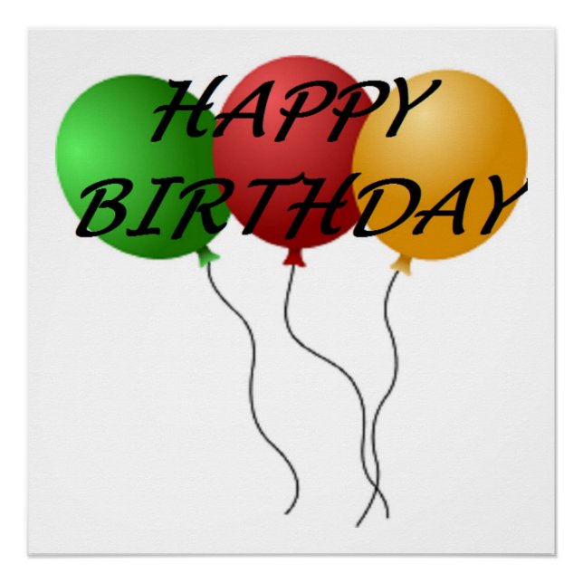 PÓSTER BALÕES DE ANIVERSÁRIO FELIZ (Frente)