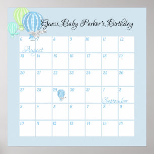 Poster Balões de ar quente, acho que o bebê está vencido