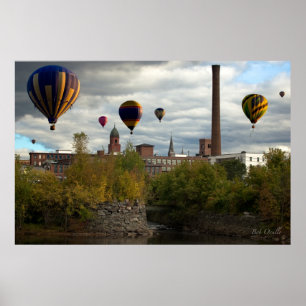 Poster Balões de ar quente de Lewiston Maine