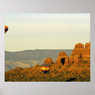 Poster Balões de Ar Quente em Sedona, Arizona, EUA.