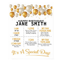 Balões de ouro 16x20 Modelo Aniversário
