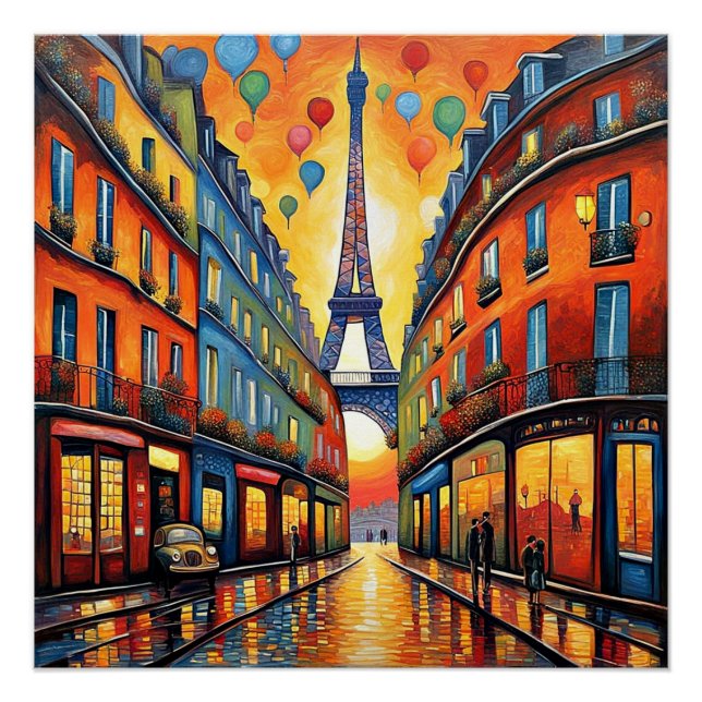 Póster Balões sobre Paris (Frente)