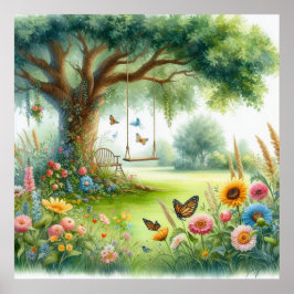 Poster Baloiço de Jardim Paisagem 7