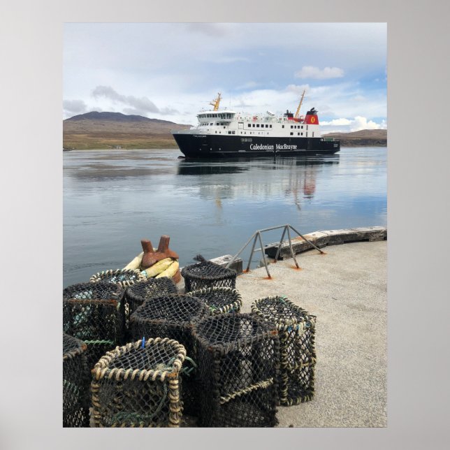 Poster Balsa Navegando para Islay na Escócia (Frente)