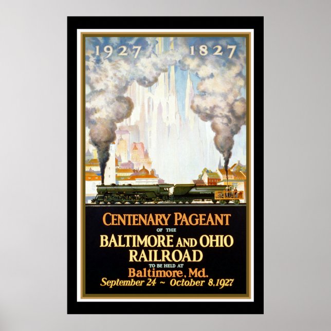 Póster Baltimore e Ohio Railroad Centenary Pageant (Frente)