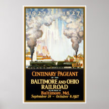 Baltimore e Ohio Railroad Viagens vintage Poste