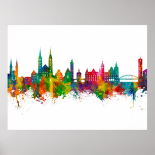 Poster Bamberg Germany Skyline