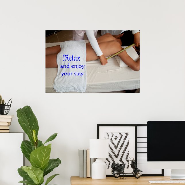 Poster Bamboo Massage (Escritório em casa)