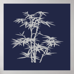 Poster Bambu estilo japonês zen asiático