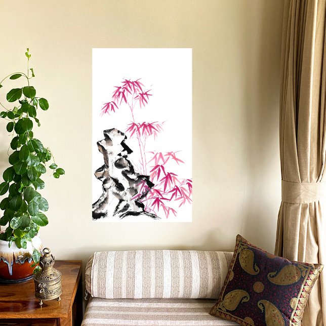 Póster Bambu - vermelho (Criador carregado)