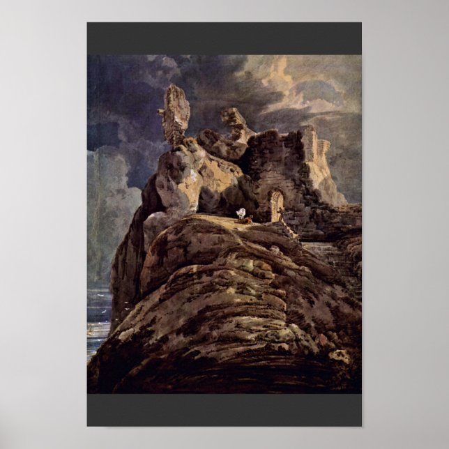 Póster Bamburgh Castle Northumberland Por Thomas Girtin ( (Frente)