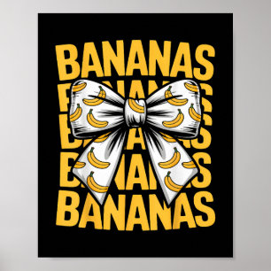Poster Banana Coquette Cute Bananas Arco Mulheres Meninas