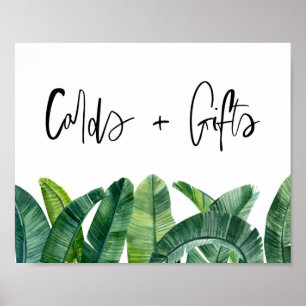 Poster Banana d'água deixa cartões e presentes tropicai