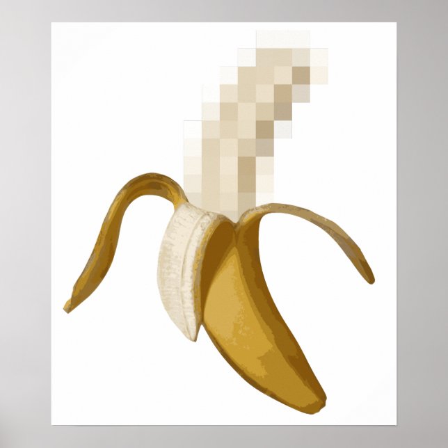 Poster Banana descascada suja (Frente)
