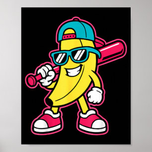Poster Banana Desenho Animado Divertido Crianças Jovens M