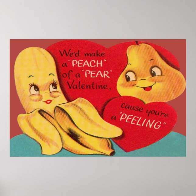 Poster Banana Pera Engraçada Estranha Apelativa Casca do  (Frente)