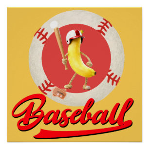 Póster Banana Slugger Camiseta Engraçada Gráfica Personal