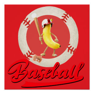 Póster Banana Slugger Camiseta Engraçada Gráfica Personal