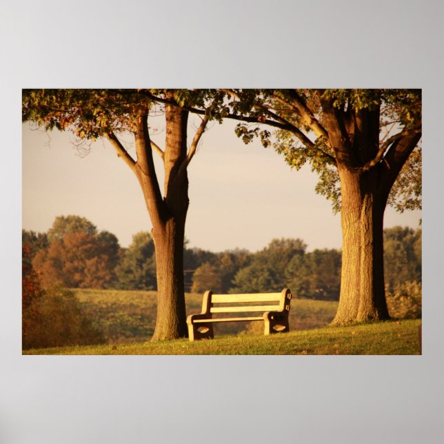 Poster Banco ao Pôr do Sol (Frente)
