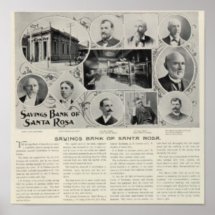 Póster Banco de poupança de Santa Rosa, Califórnia