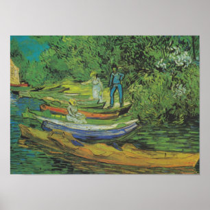 Póster Banco do Oise em Auvers por Van Gogh