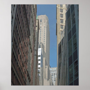 Poster Banco do prédio de Nova York Manhattan