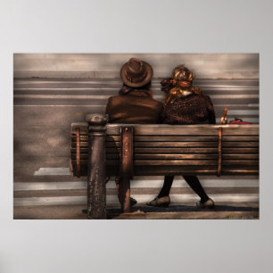 Póster Banco - um casal fora do tempo