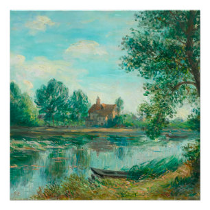 Póster Bancos da Loing in Santo-Mammès Alfred Sisley