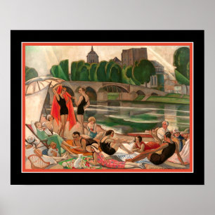 Poster "Bancos do rio Loire" Gerda Wegener, de 1920
