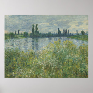 Poster Bancos do Sena, Vétheuil, 1880   Vista fluvial