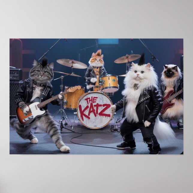 Poster Banda Cat Punk Rock (Frente)