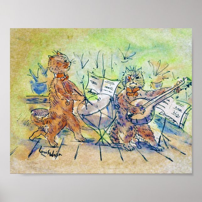 Poster Banda de gatos, Louis Wain (Frente)