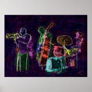 Póster Banda de jazz