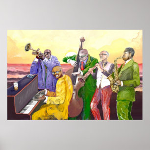 Póster ** Banda de jazz grande **