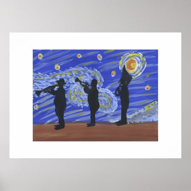 Póster Banda de latão cômico Jazz Fest Krewe (Frente)